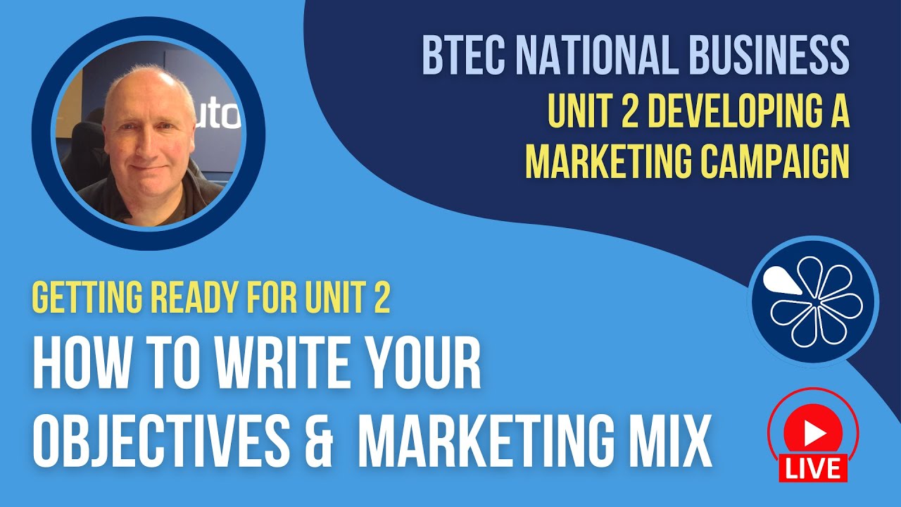 How To Write Your Objectives & Marketing Mix | BTEC National Business Unit 2
