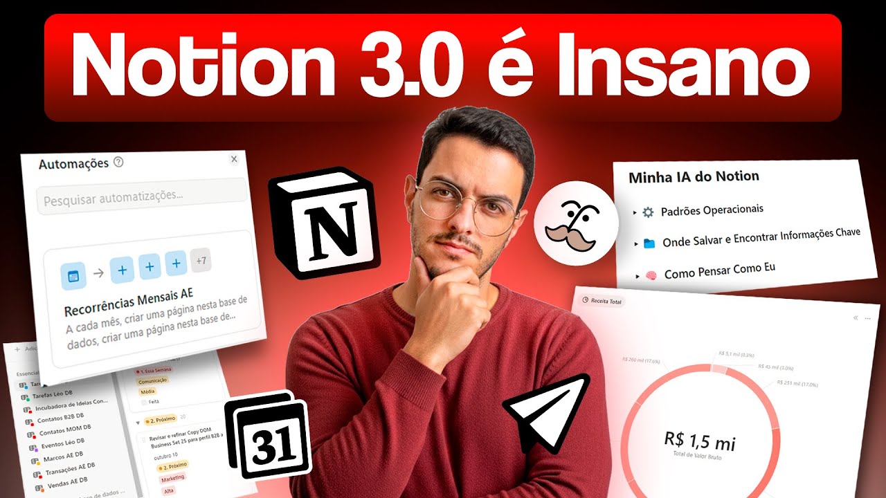 NOTION 3.0: Agora a IA FAZ TUDO na Empresa