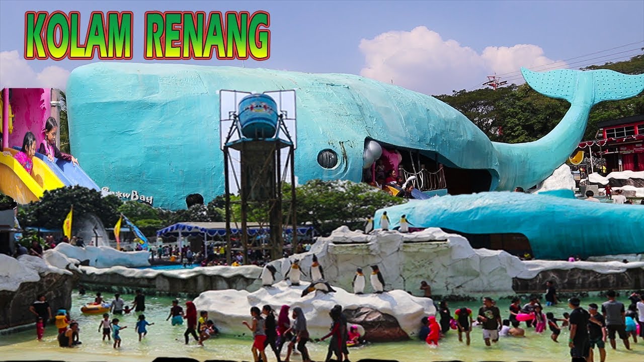 EMBER TUMPAH KOLAM RENANG, Perosotan Air Paus Snowbay TMII yang ciamik