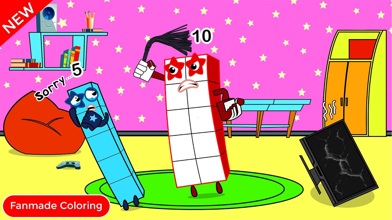 Oh No ! Numberblocks is Angry | Numberblocks Fanmade Coloring Story