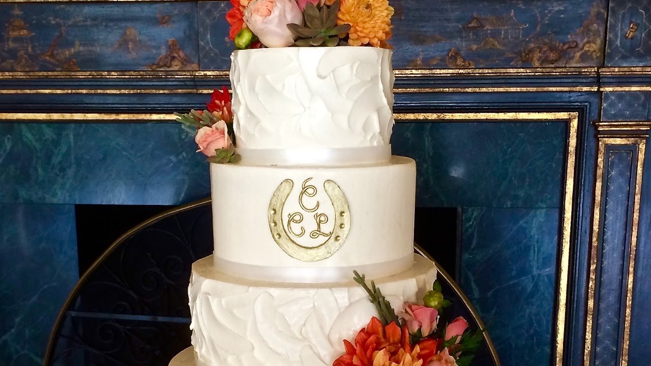Wedding Cake Fresh Flowers and Love | Martine's Pastries, Lexington, KY (859) 231-9110