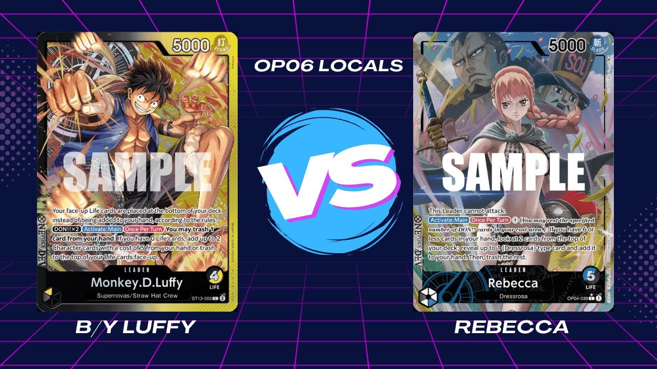 ST13 BY Luffy vs Rebecca | One Piece TCG | OP06 Locals Gameplay