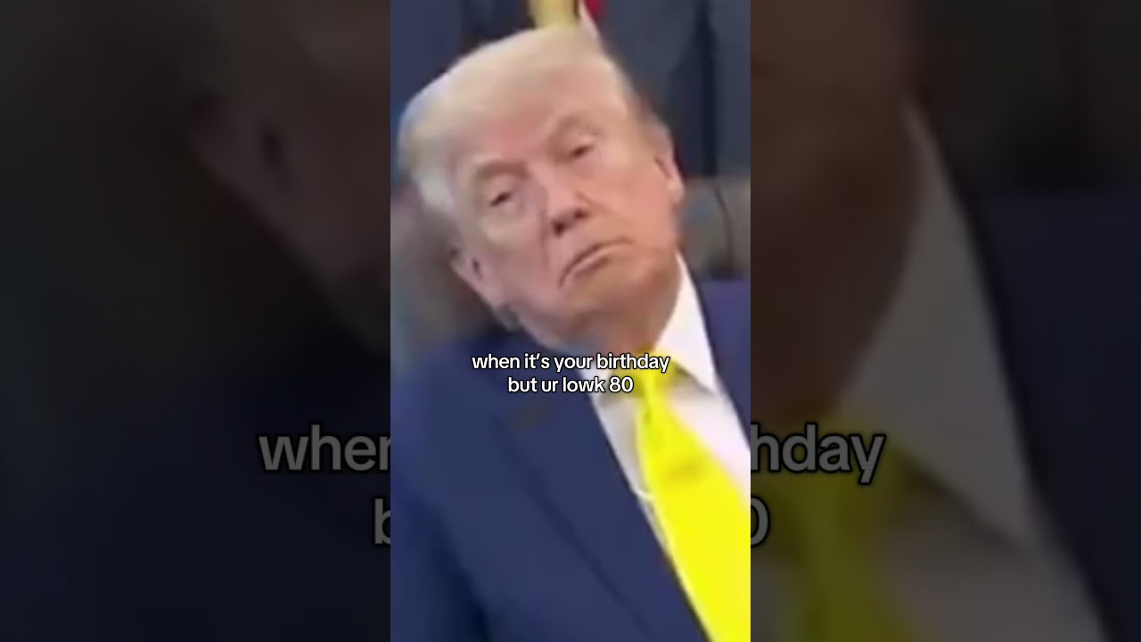 When it's #Trump's birthday, but he's 80  #shorts #donaldtrump #old