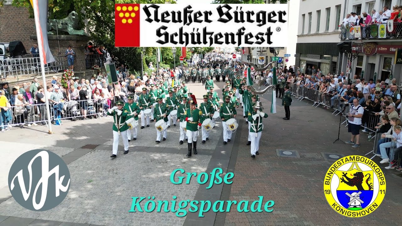 Bundestambourkorps Königshoven Jägerkapelle Straberg Große Königsparade Schützenfest Neuss 2023
