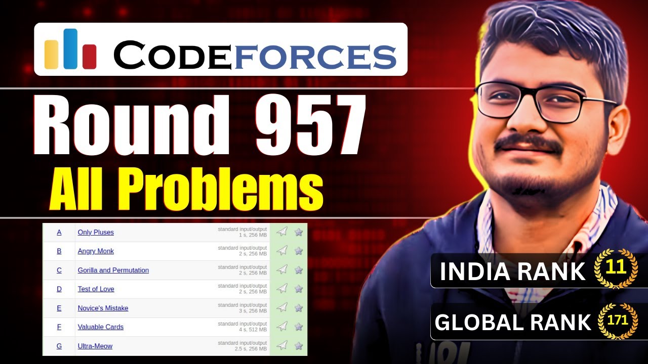 Codeforces Round 957 Solution Discussion | ABCDEFG | All Problems