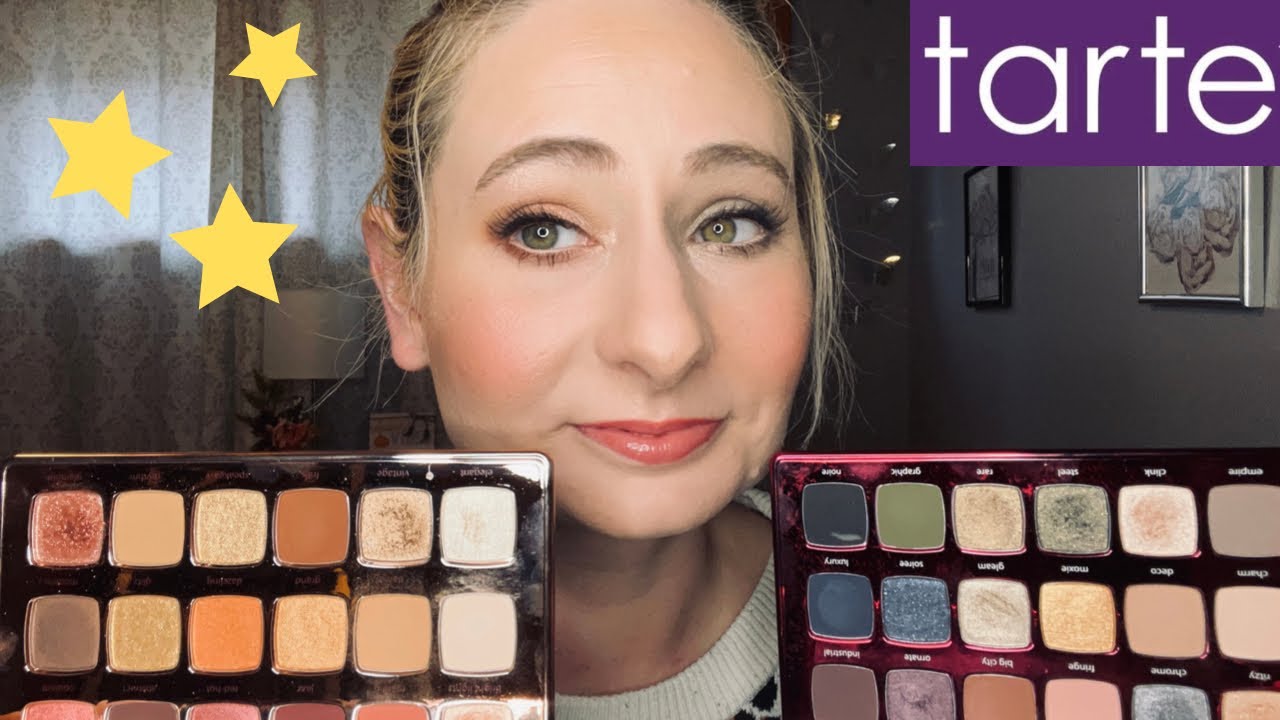 NEW TARTE GILDED GLAMOUR EYESHADOW WARDROBE | TRY ON & REVIEW | HOLIDAY GIFT SET