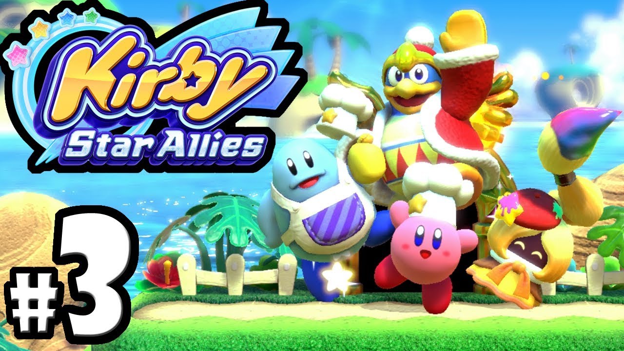 Kirby Star Allies - 2 Player Co-Op! - Nintendo Switch Gameplay Walkthrough PART 3: Chef Copy Ability
