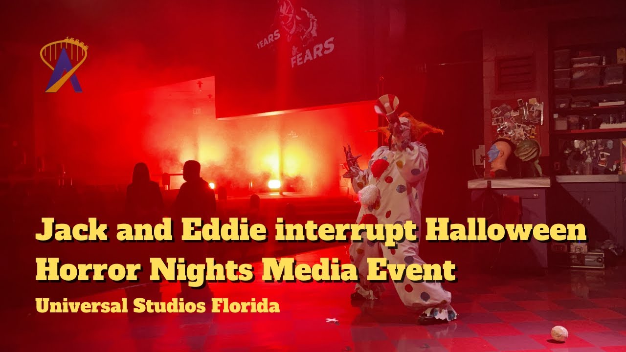 Jack The Clown and His Brother Eddie interrupt the Halloween Horror Nights Media Event