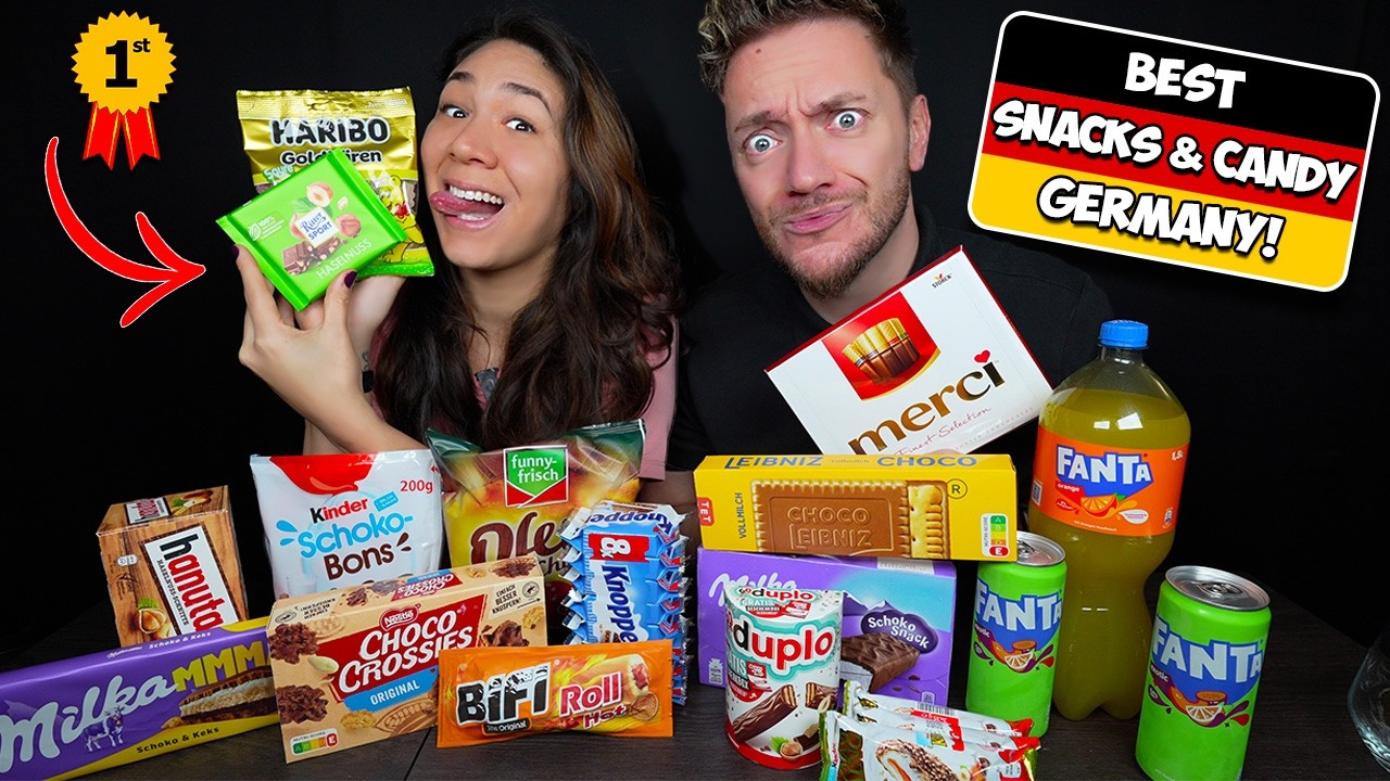 American Wife Tries BEST GERMAN SNACKS & CANDY!