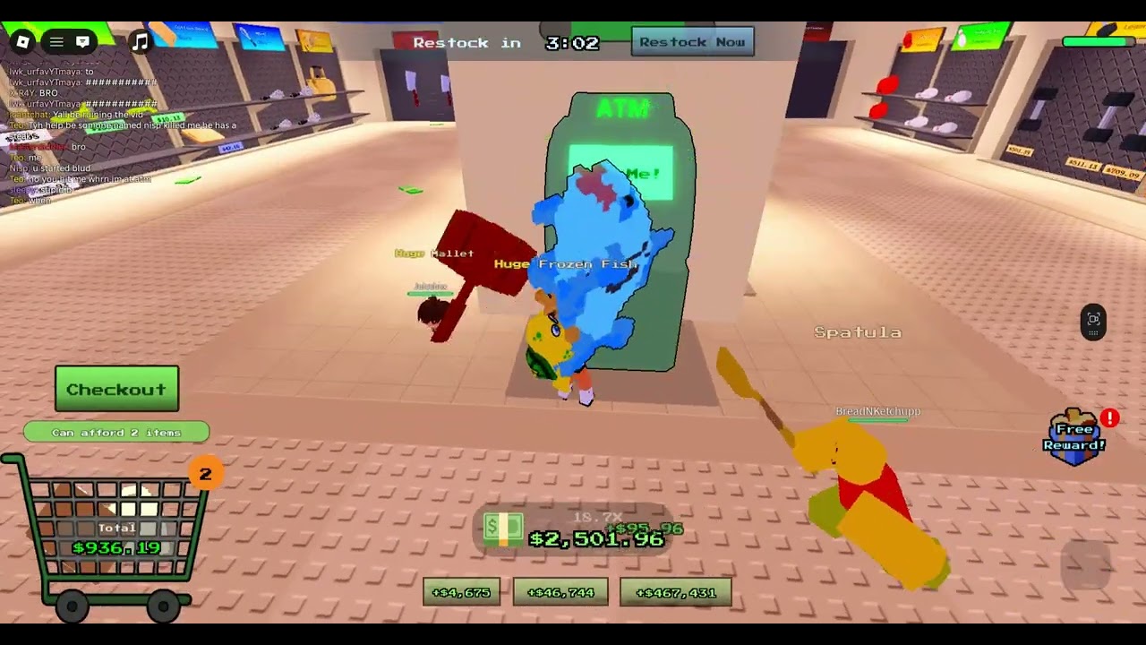 playin fight in a supermarket w random people :D