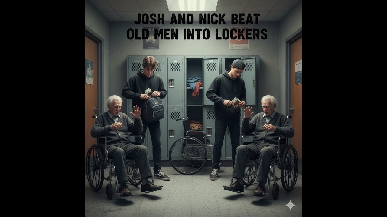 two teenagers rob old men  (wager)