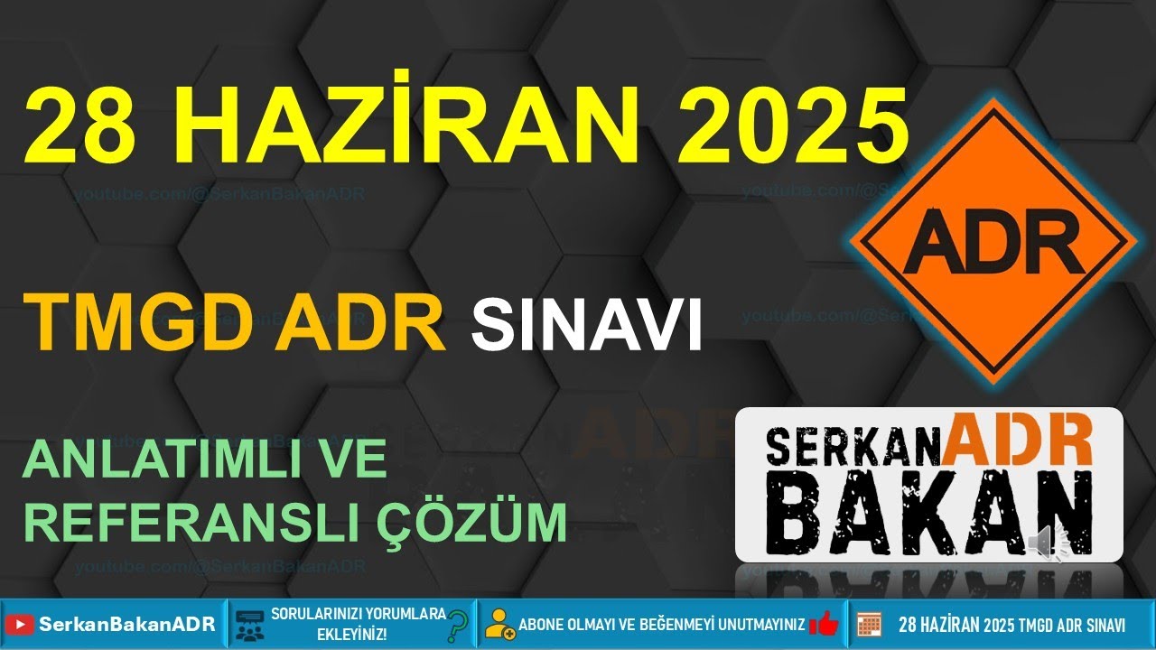 28 Haziran 2025 TMGD ADR Sınavı Referanslı Çözümü
