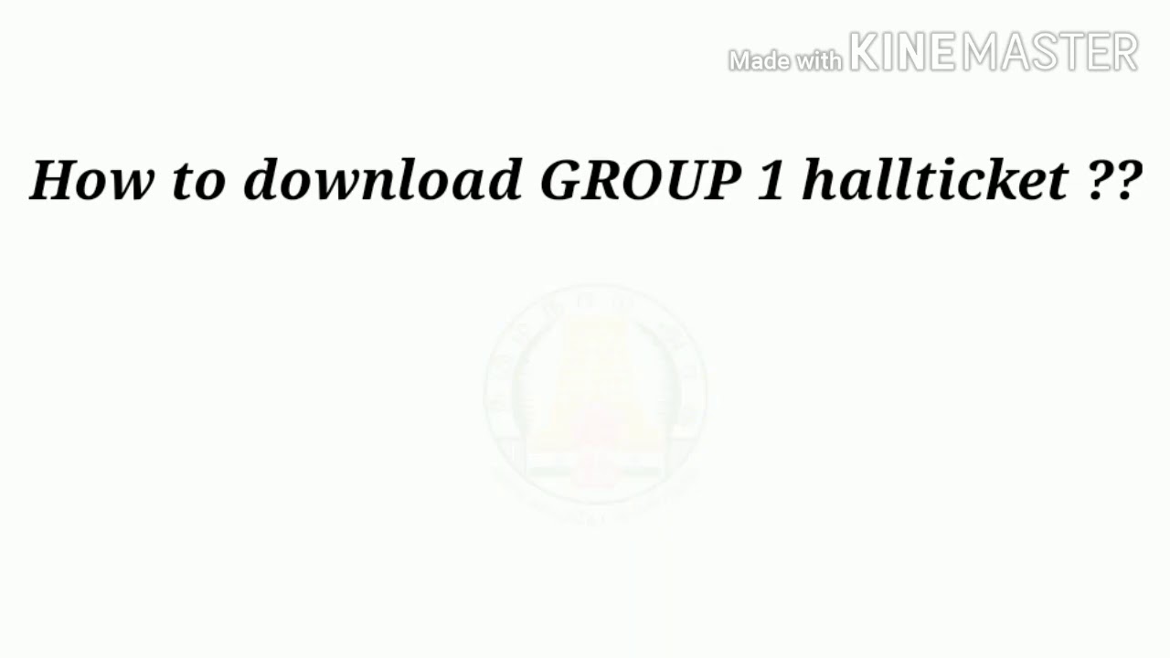 How to download TNPSC Group 1 hallticket ??