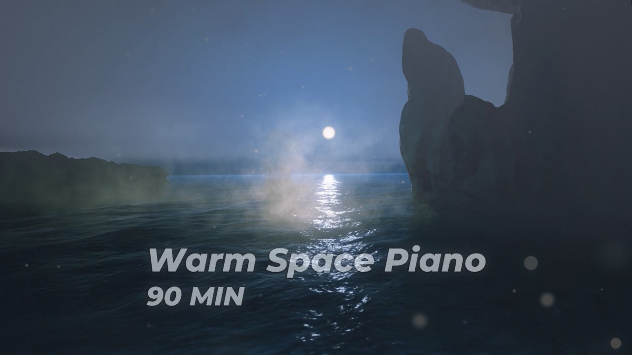 Space Room 02 – Warm Space Piano | 90 Minute Deep Sleep Ambient Music