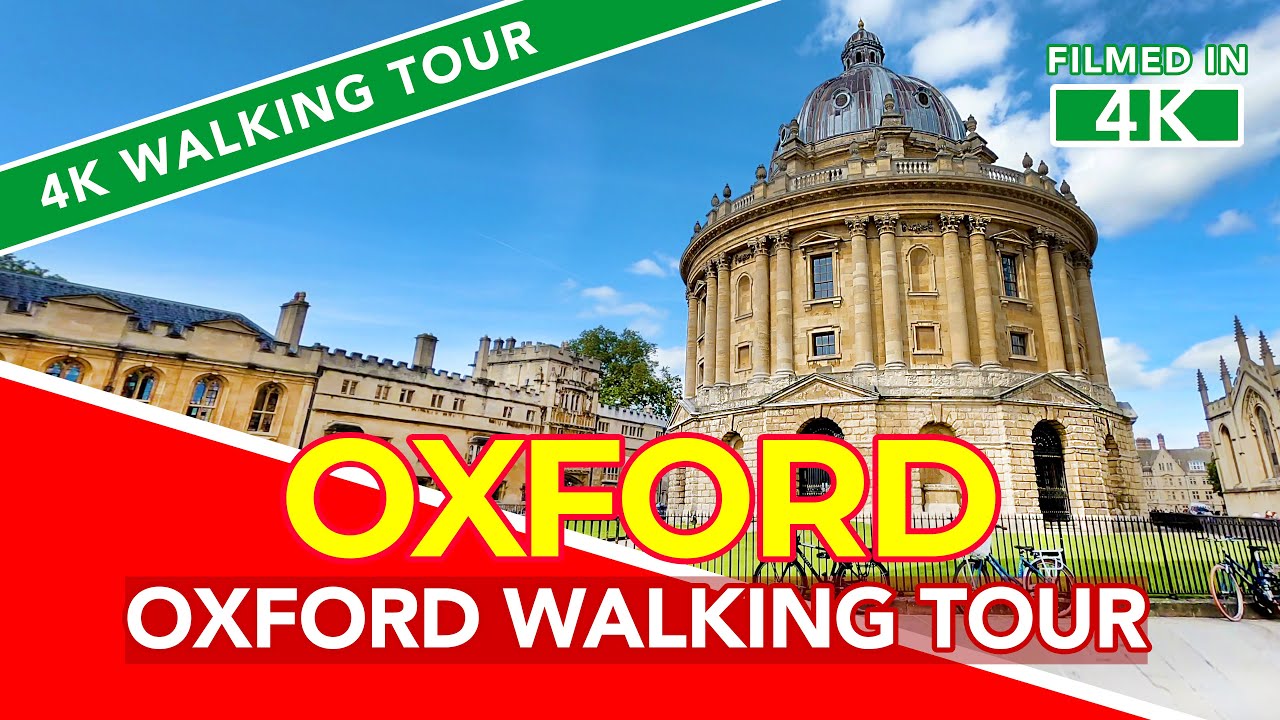 OXFORD WALKING TOUR | 4K Virtual Walk through Oxford England | Filmed in 4K