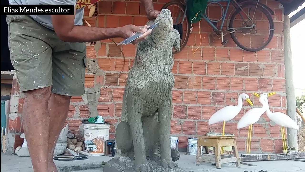 Passo a passo #cachorro de #cimento #ferro e #areia ( parte 2 )