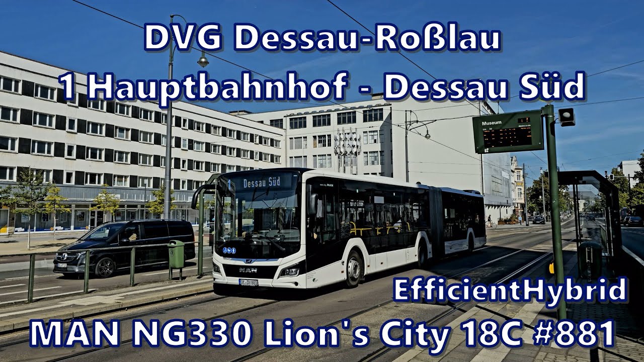 DVG Dessau-Roßlau - Linie SEV-1, MAN NG330 Lion's City 18C EfficientHybrid #881