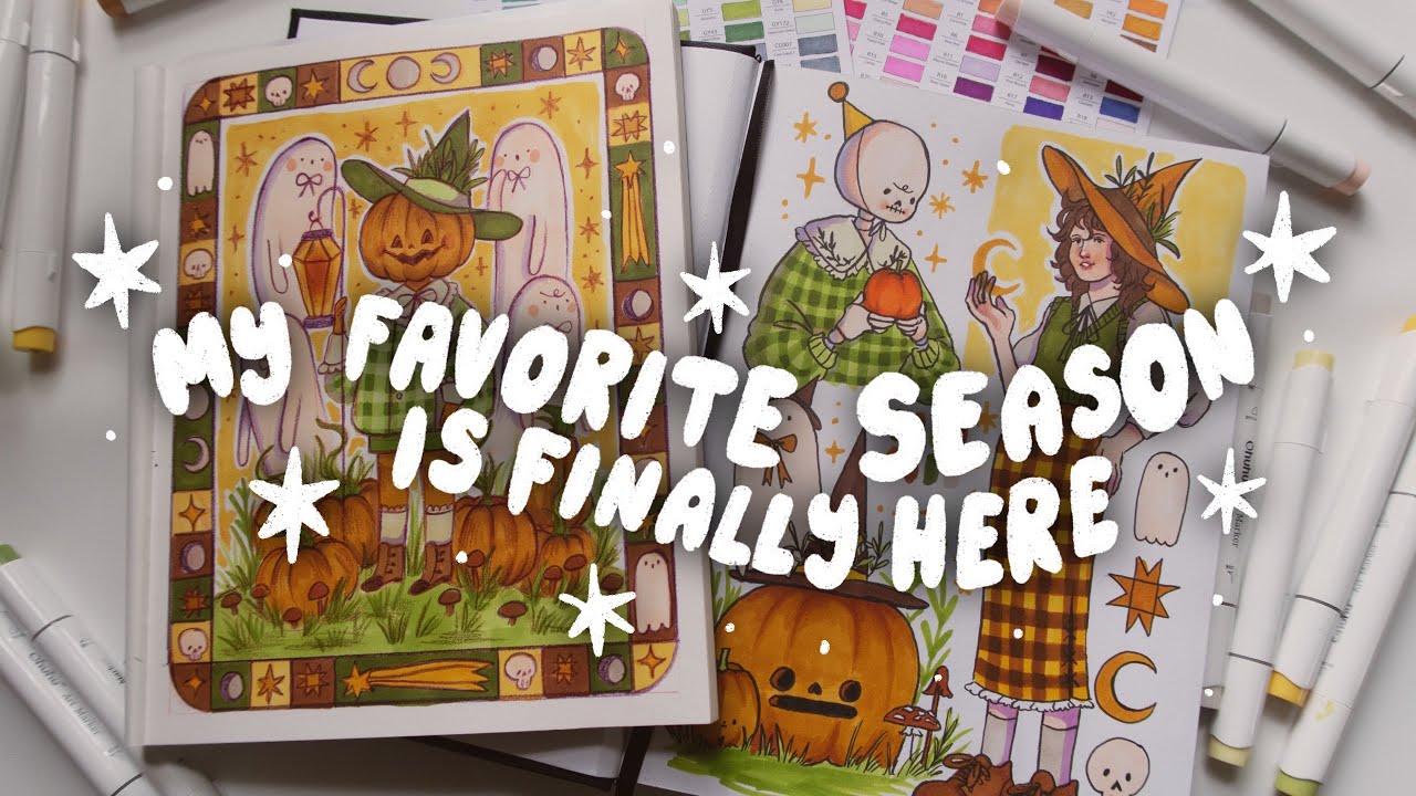 draw with me like we are on FaceTime ✷ trying out Ohuhu alcohol markers, my trip to Salem
