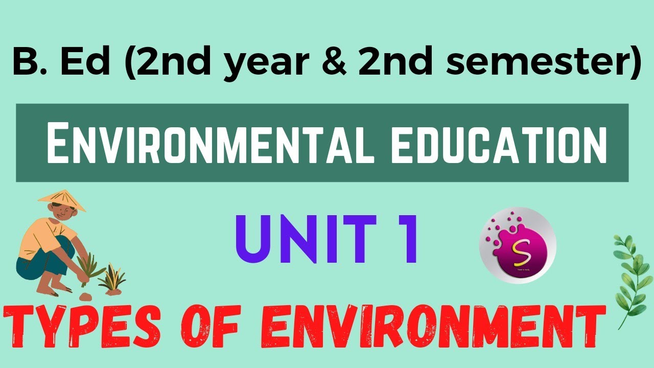 Types of environment / unit 1 / environmental education / b. ed