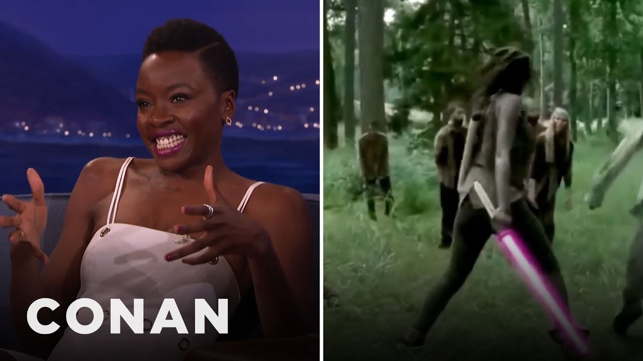 Danai Gurira Kicks Even More Ass With A Lightsaber | CONAN on TBS