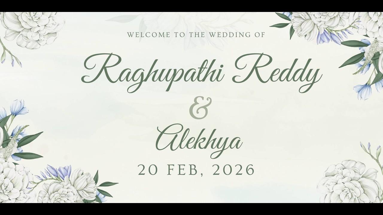 RAGHUPATHI REDDY weds ALEKHYA || Wedding Live || 20th Frb 2026 || Sri Shubham Kalyana Vedika