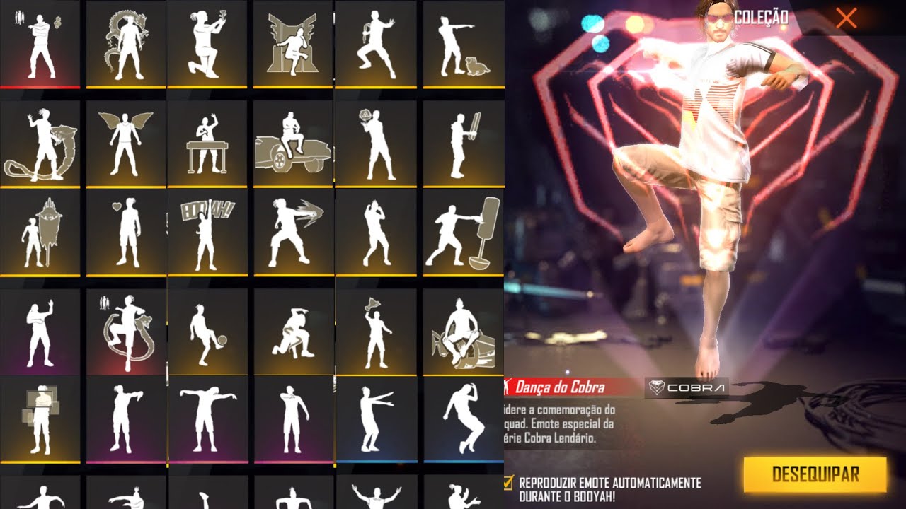 TODOS OS EMOTES DO FREE FIRE//EMOTES DO FREE FIRE 2022