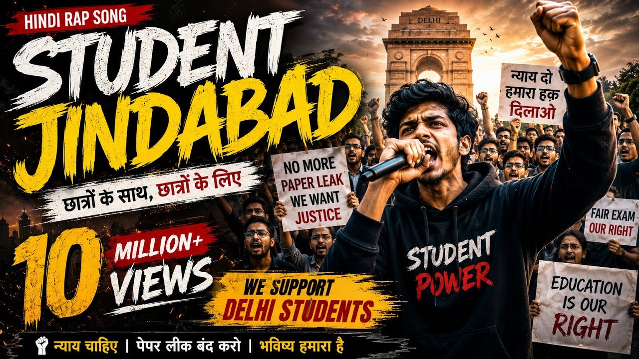 🔥 Student Jindabad | Powerful Hindi Rap Song 2026 | Paper Leak Protest Anthem | Student Power