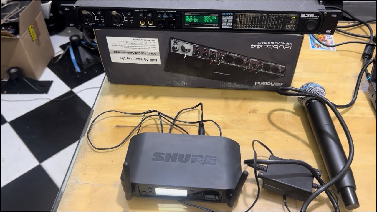 MOTU  828mk3 192khz và SHURE GLXD4 THỬ ÂM THANH
