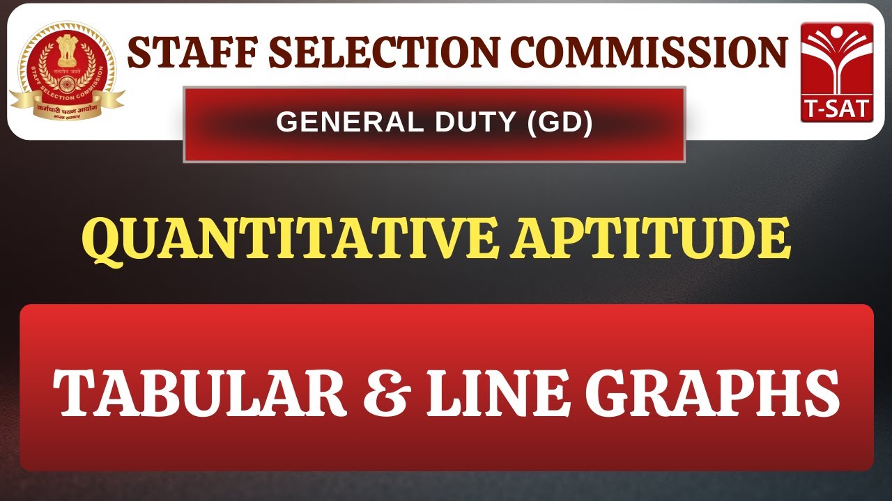 SSC GD | Quantitative Aptitude - Tabular & Line Graphs | T-SAT