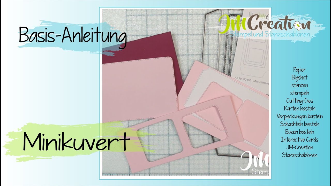 Grundanleitung | Minikuvert Slimline | Art.Nr. 00490 | Tutorial für Verpackung von Karten