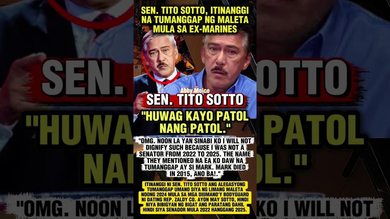 TITO SOTTO, ITINANGGI NA TUMANGGAP SIYA NG MALETA MULA SA EX-MARINES #shorts #shortsfeed