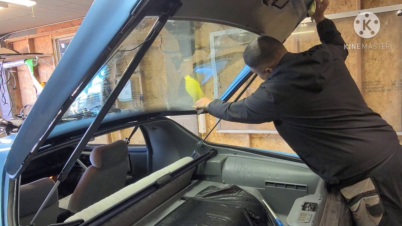 HOW TO DO WINDOW TINT ON A PONTIAC FIREBIRD AVONDALEAUTOGLASS.COM 623-337-3352