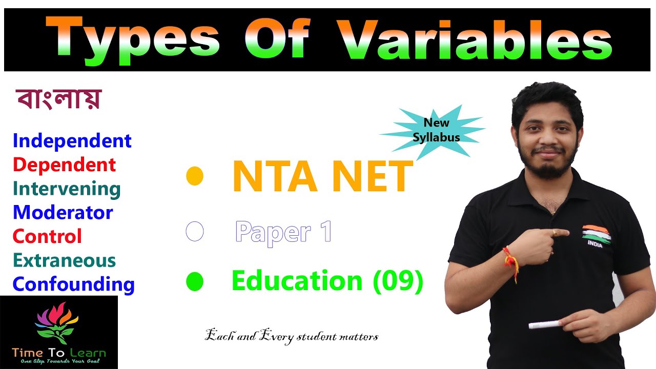 Types Of Variables in  bengali : Research Methodology | NTA NET | Paper 1 | Education | UGC NET