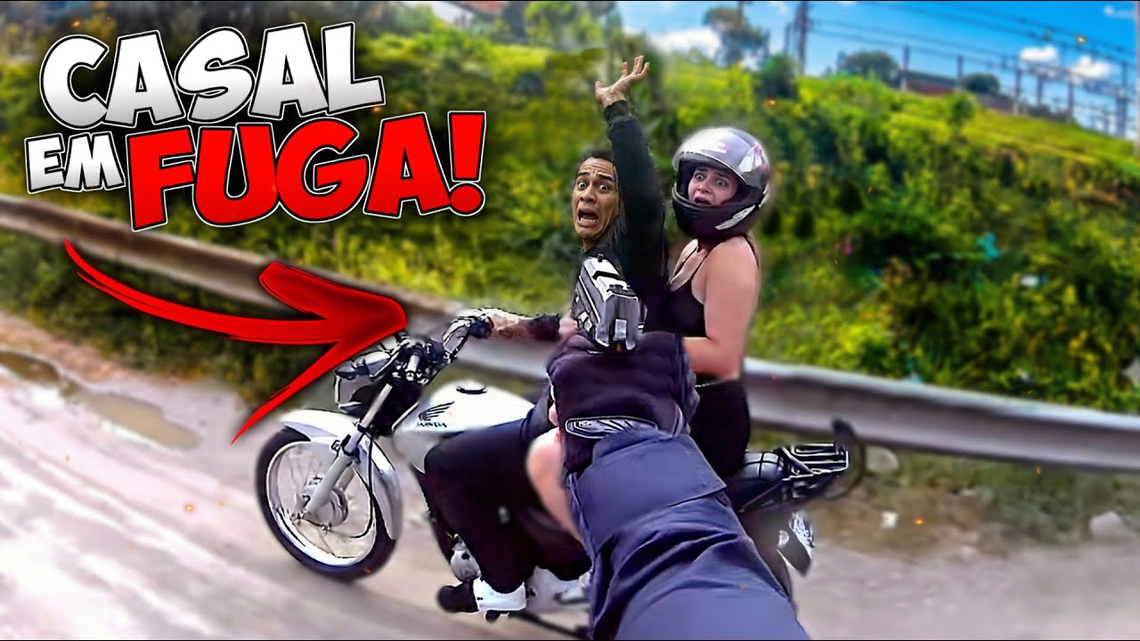 CASAL TENTA FUGIR DA ROCAM E CAI FEIO NO ASFALTO! (EP.67)