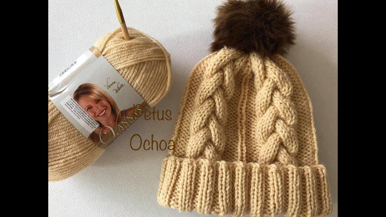 Como tejer gorro con trenza amigurumis by Petus