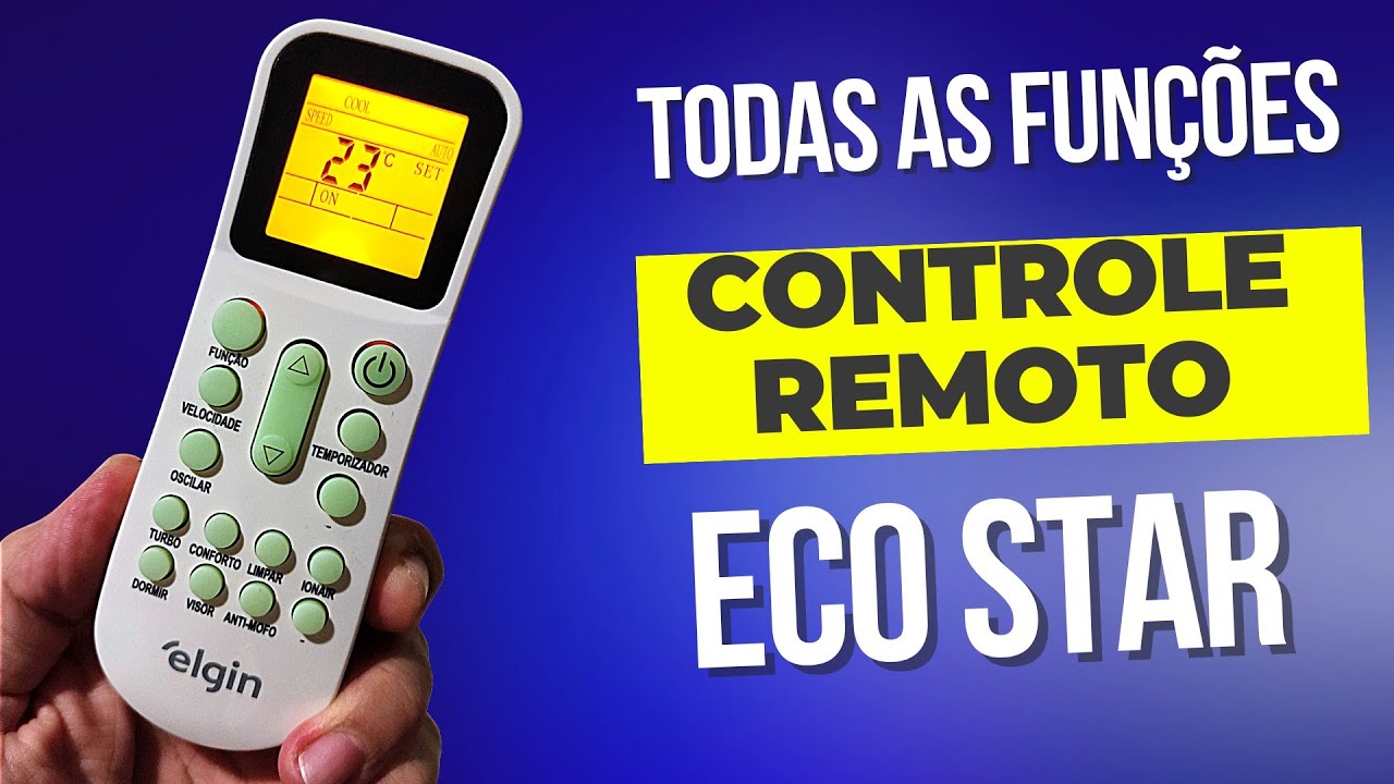Ar condicionado Elgin Eco Star todas funções do controle remoto