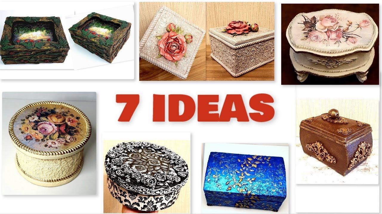 DIY/7 Best Cardboard jewelry boxes ideas/ Jewelry Boxes /Cardboard craft