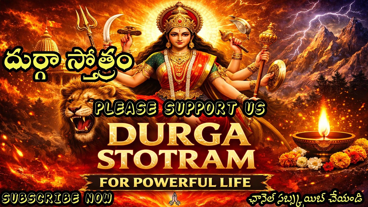 దుర్గా స్తోత్రం వింటే సకల కార్యాలు మంచి ఫలితంతో సిద్ధిస్తాయి . వెంటనే వినండి durga