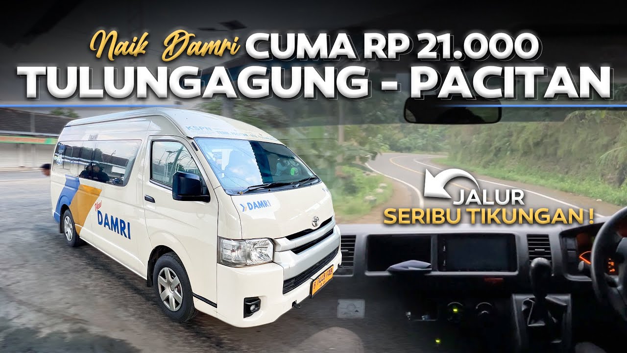 CUMA Rp 21.000 SAJA ‼️ Tulungagung - Pacitan Naik Damri KSPN Jalur Seribu Tikungan.