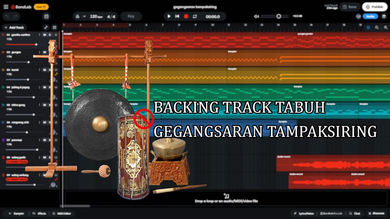 TABUH GEGANGSARAN TAMPAKSIRING || TANPA KENDANG