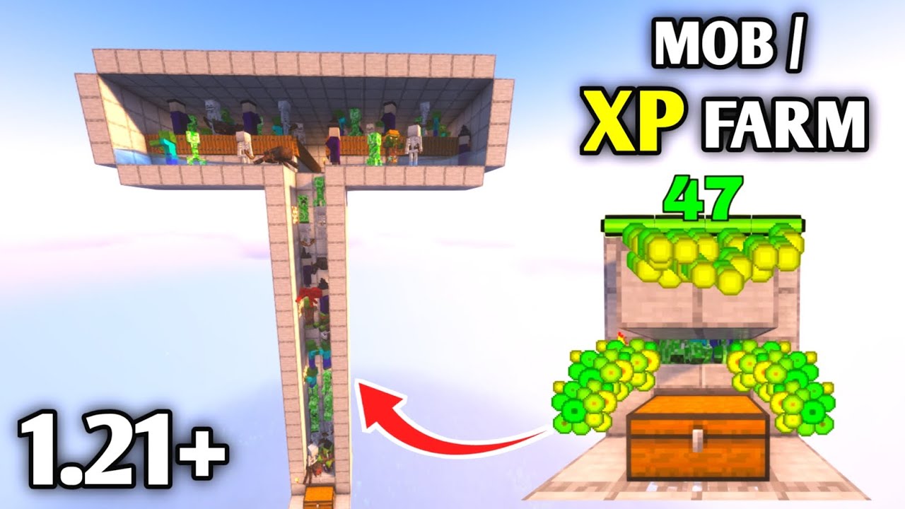 Unlimited XP Farm in Minecraft 1.21 – Easy Mob Grinder (Java + Bedrock)
