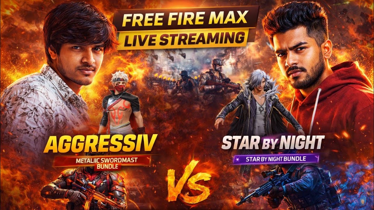 Free Fire MAX LIVE 🔥 Aggresiv vs Disaster | New Bundle Gameplay | Black Chor 007