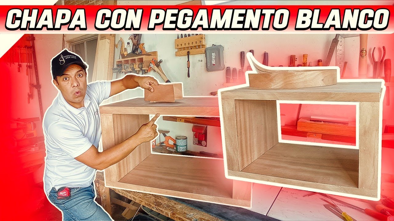 Técnica de Enchapado de muebles con pegamento Blanco #elmueblemoderno