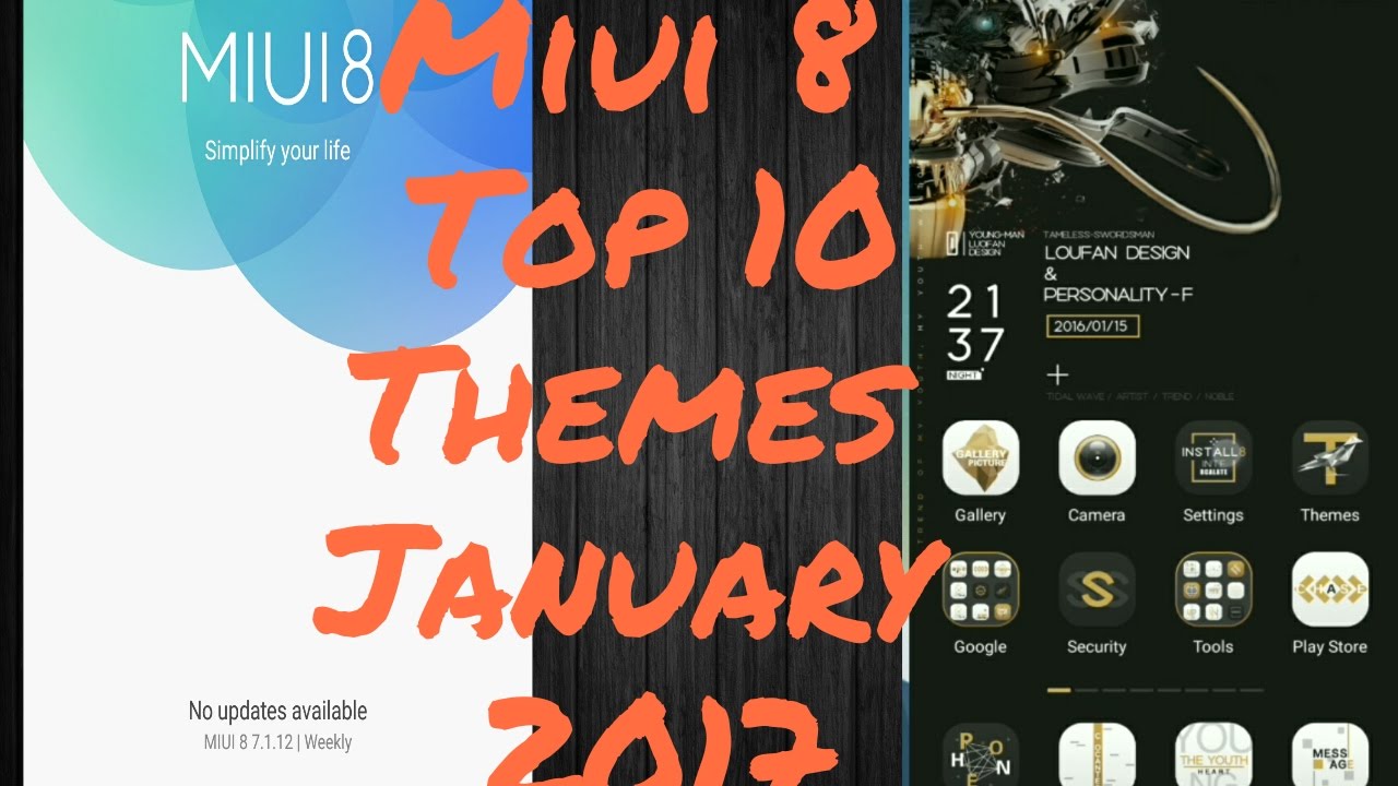 Miui 8 top 10 new themes of January 2017 | most beautiful themes|