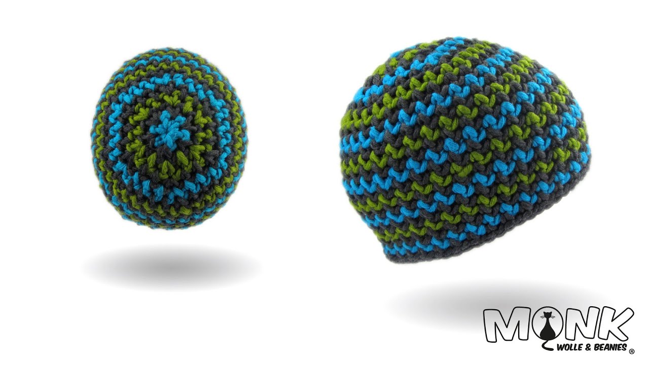 Mütze häkeln - Hook Beanie - Farbwechsel - (ohne Innennaht)