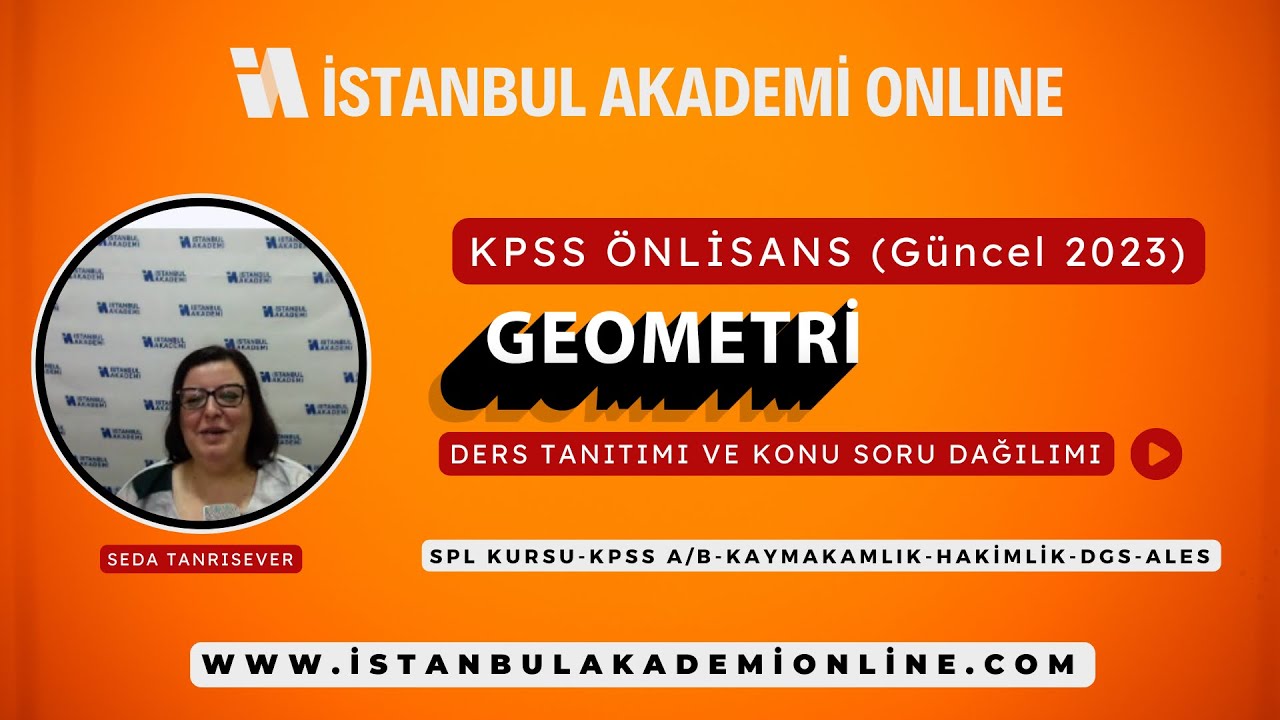 KPSS ÖNLİSANS GEOMETRİ KONU ANLATIMI - DERS TANITIMI VE KONU SORU DAĞILIMI