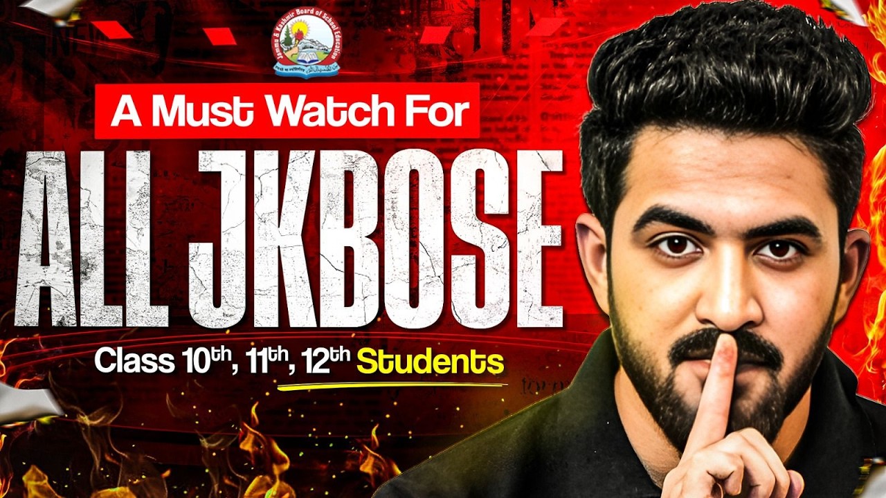 A Must Watch For All JKBOSE Class 10th, 11th, 12th Students 😱 | JKBOSE Board Exams | JKBOSE WALLAH