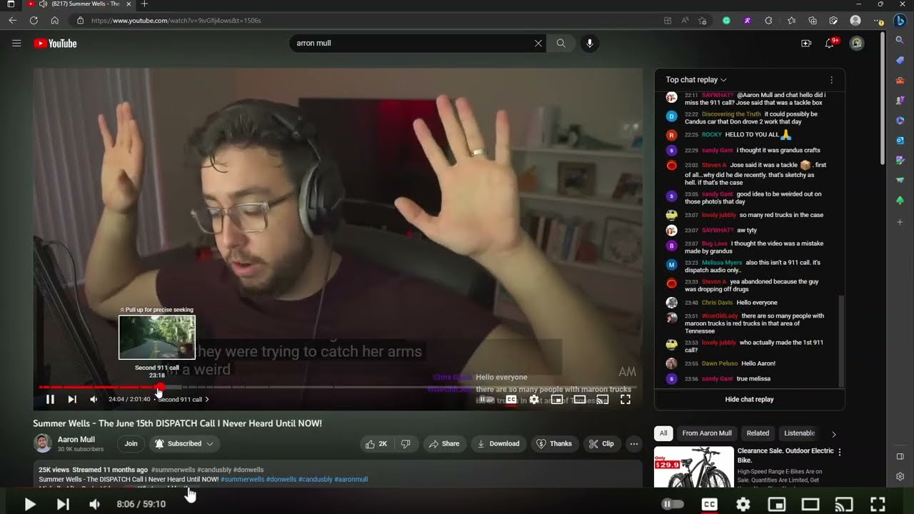 Proof dw was driving the white truck on June 15th 2021