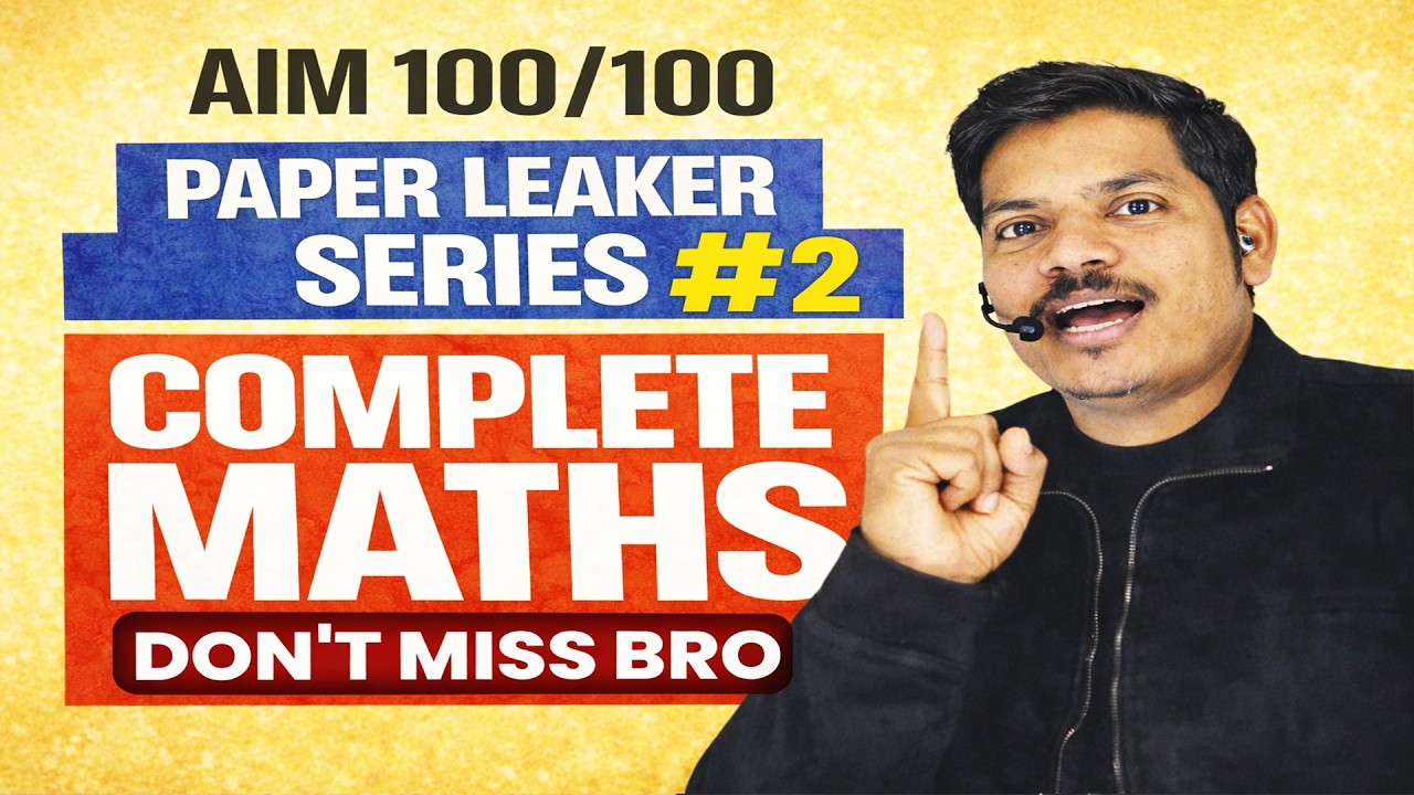Class 10th PAPER LEAKER SERIES | DAY 2 MATHS | #live #14days14chapters #shobhitnirwan #Gyasu_Sir