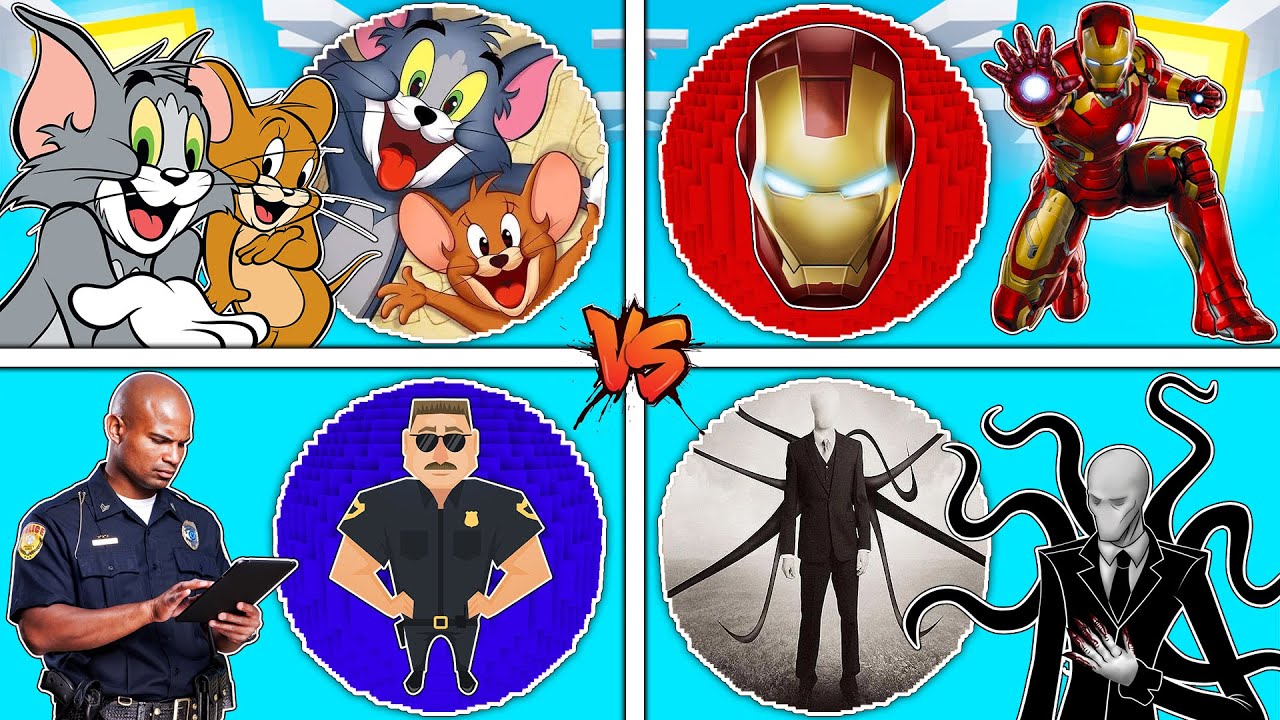 فلم ماين كرافت : كوكب عائلة توم وجيري ضد الشرطة ضد ايرون مان ضد سلندرمان !!؟ 🔥😱